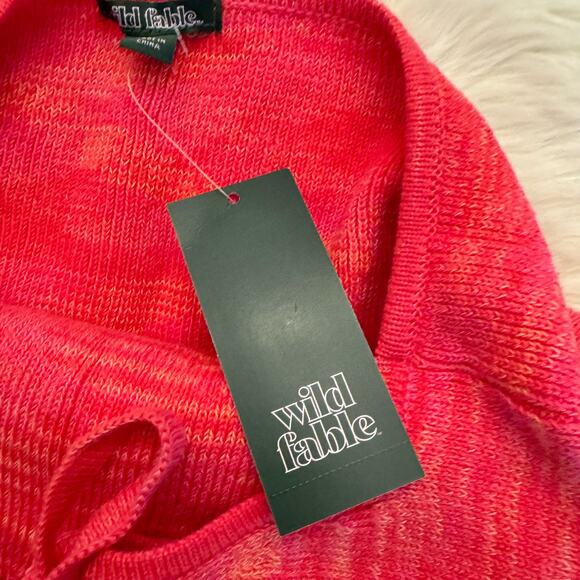 Wild Fable Pink Space Dye Sweater Knit Halter Dress Large NWT - Picture 5 of 13